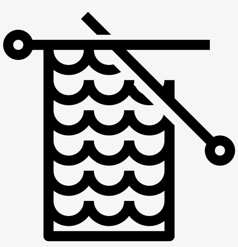 This Icon Is Of A Piece Of Fabric, With Wavelike Designs - Knit Icon Vector Png, transparent png #4963171
