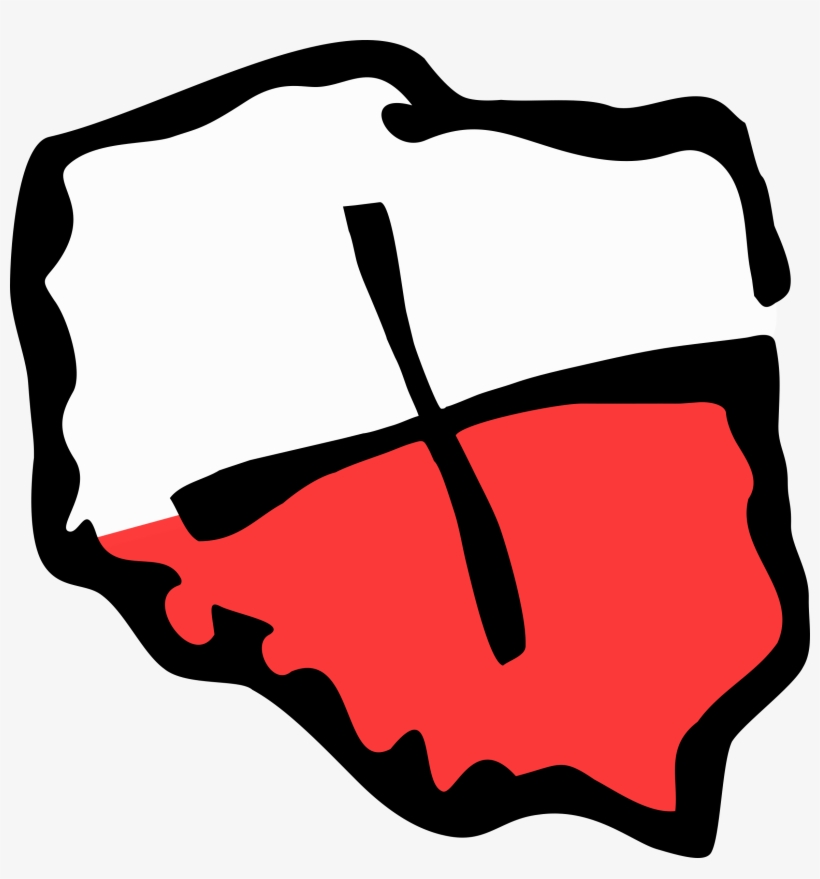 Svg Black And White Geocaching Poland Shape Logo Big - Logo Poland, transparent png #4963214