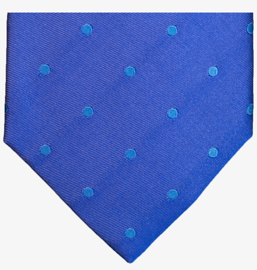 Royal With Aqua Dotted Satin Silk Bow Tie - Blue, transparent png #4963350