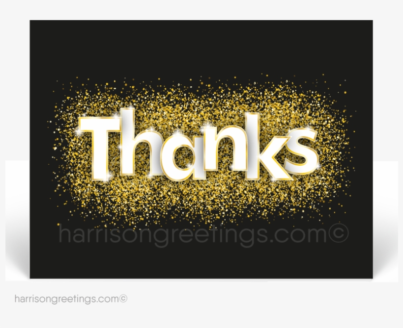Modern Gold Thank You Client Postcards - Greeting Card, transparent png #4964287