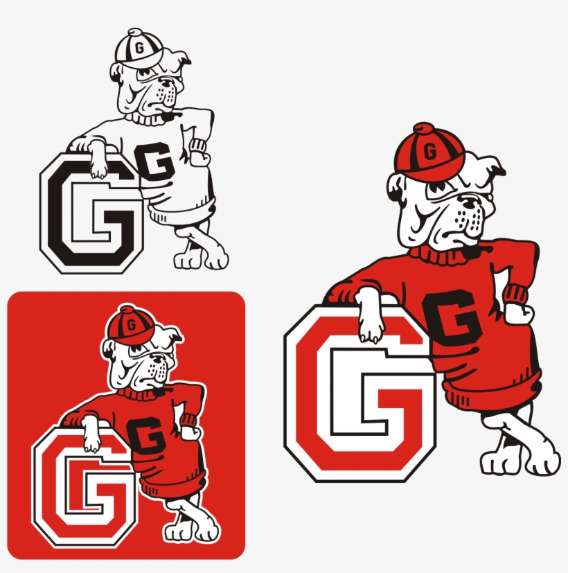 Georgia Bulldogs - Georgia Bulldogs Retro Logo, transparent png #4964630