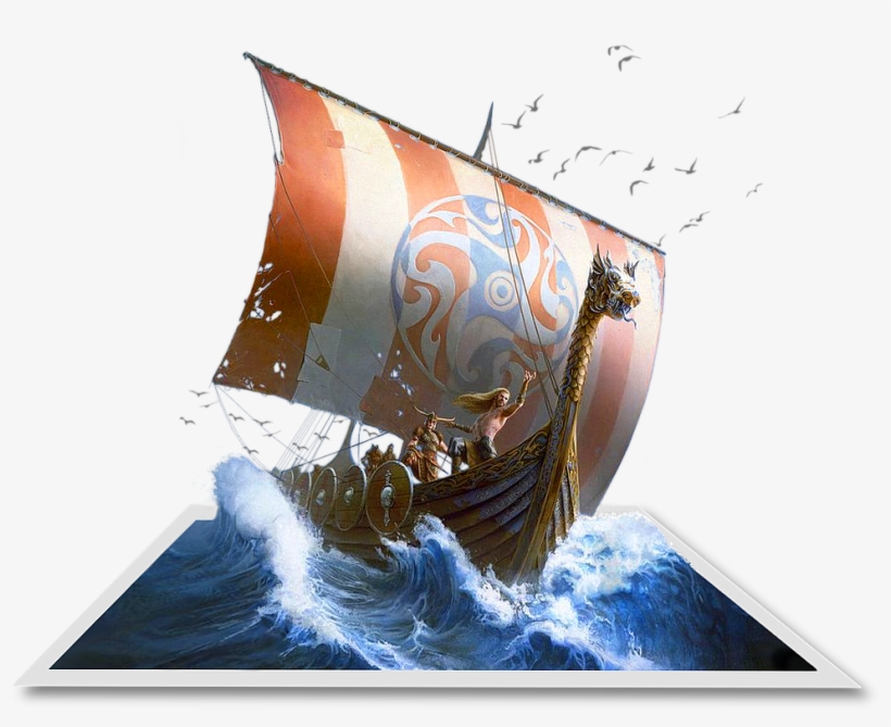Image - Viking Ship Art, transparent png #4965415