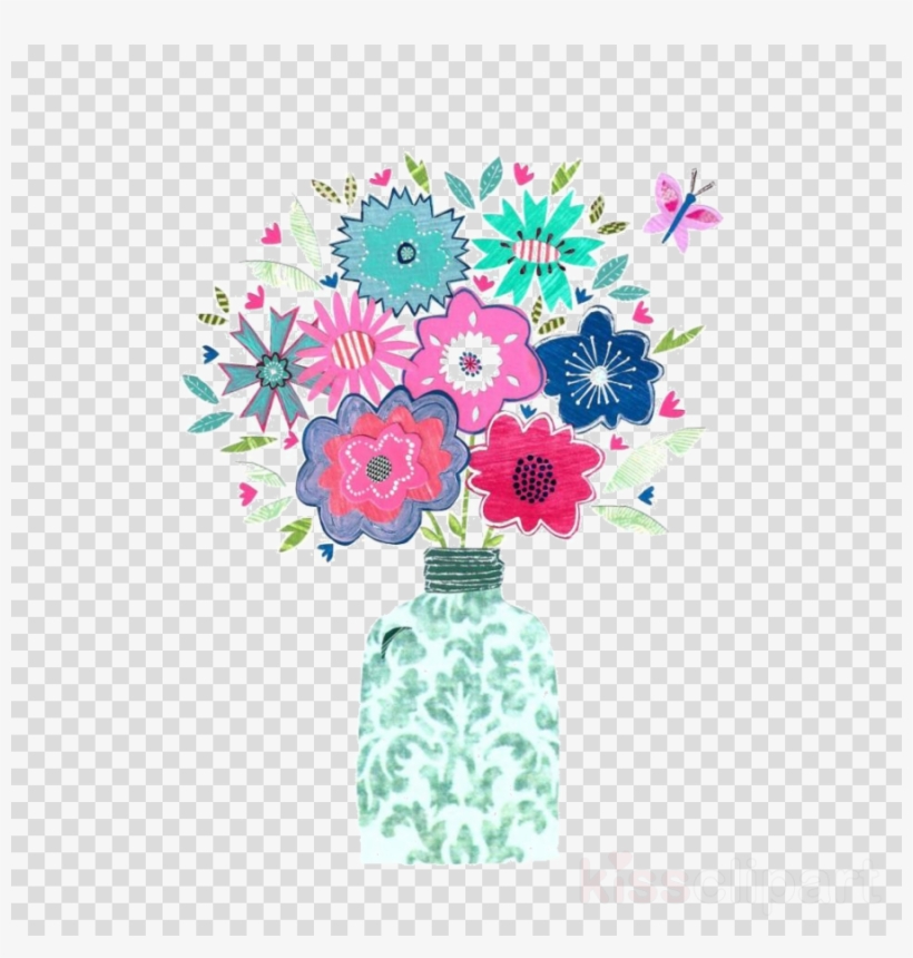 Vase Clipart Floral Design Cut Flowers Vase - Flower, transparent png #4966504