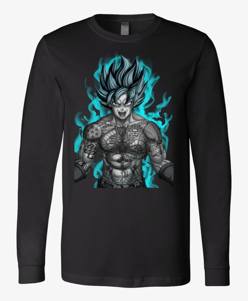 Long Sleeve Tattoo Tee Shirts - Goku, transparent png #4966668