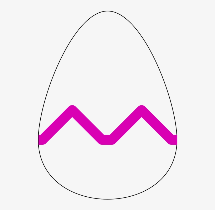 Easter Eggs Clipart Zig Zag - Contorno De Un Huevo, transparent png #4967890