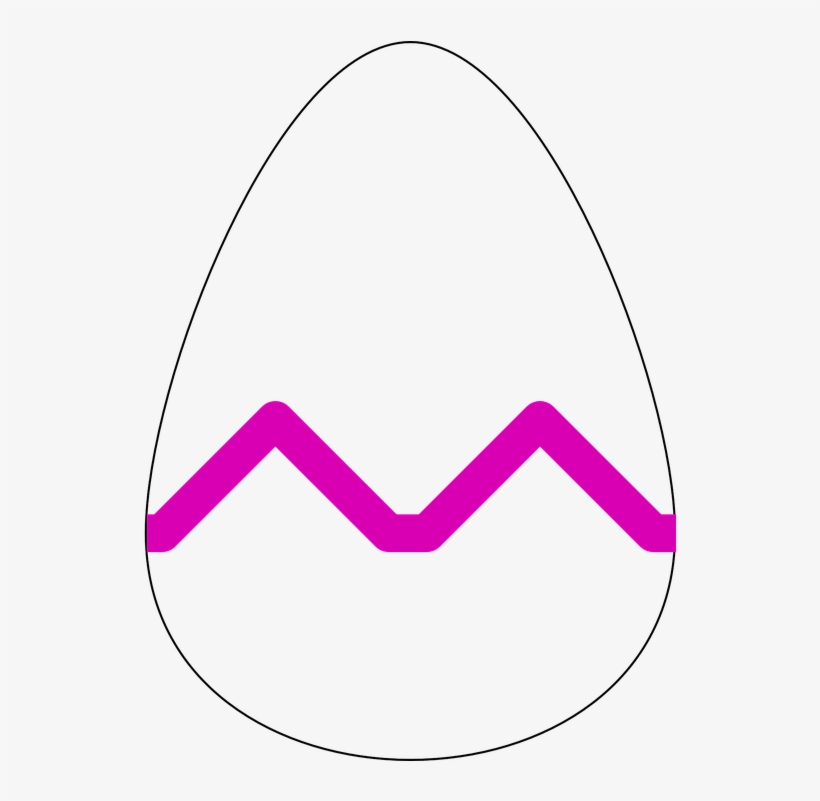 Easter Eggs Clipart Zig Zag Contorno De Un Huevo Free Transparent