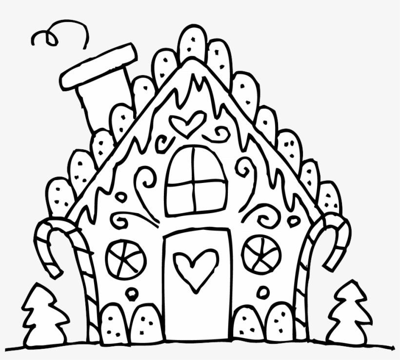 Black And White House Png Photo - Christmas Coloring Pages Cute, transparent png #4967961