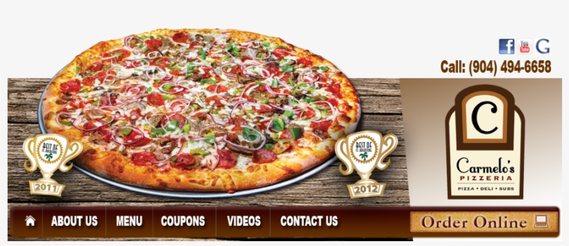 Augustine, Fl Best Pizza - Carmelo's Pizza, transparent png #4968527