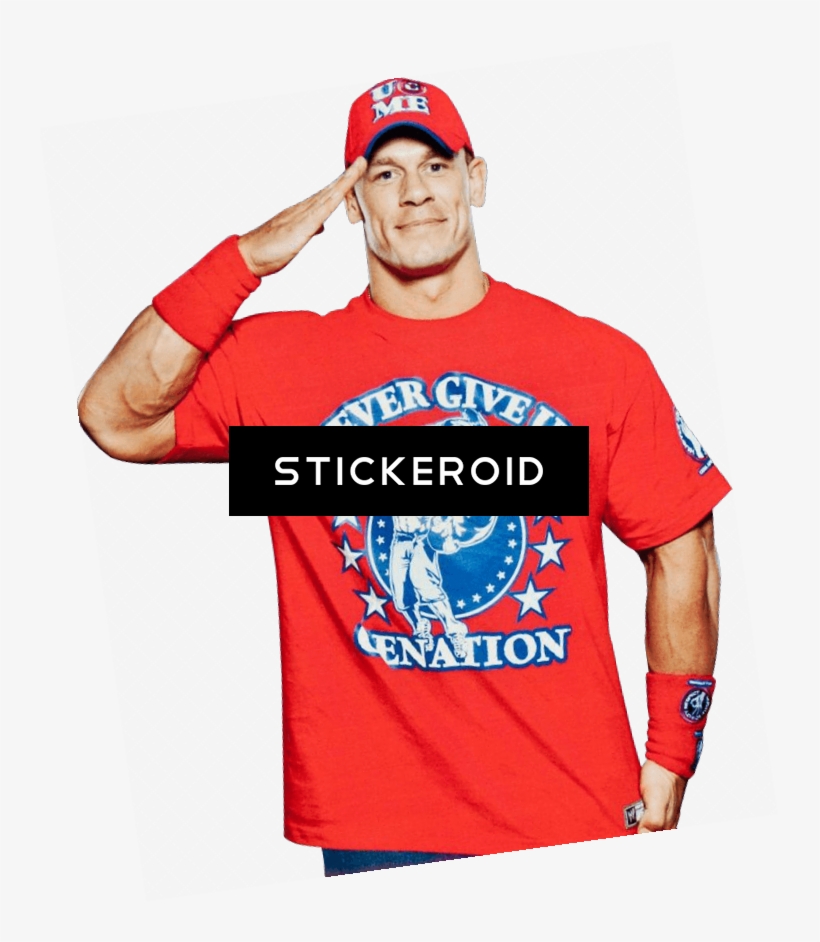 John Cena - Mens John Cena You Cant See Me Never Give Up Red Blue, transparent png #4968698