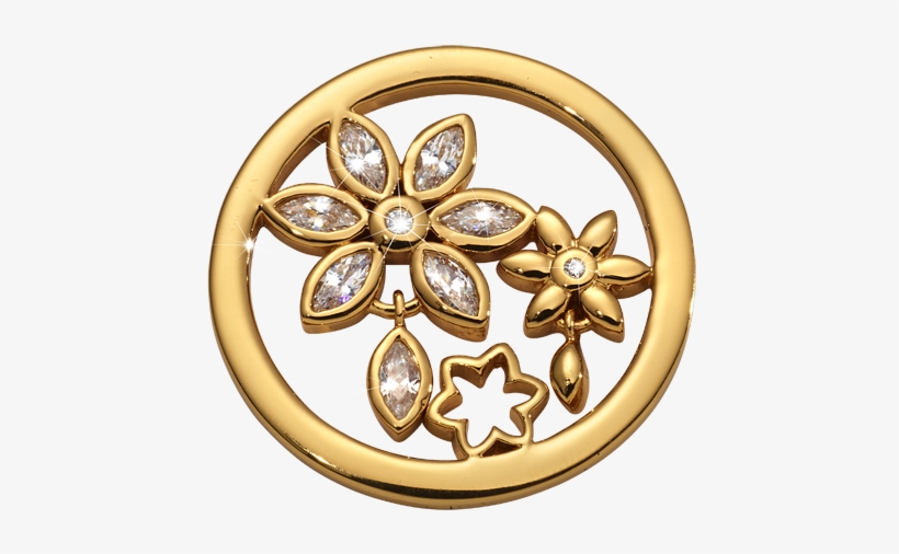 Nikki Lissoni Yellow Gold Small Bouquet Wildflowers - Coin, transparent png #4968904