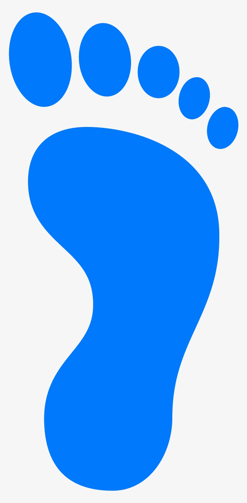 Blue Footprint Png Clip - Foot Print Clip Art, transparent png #4969137