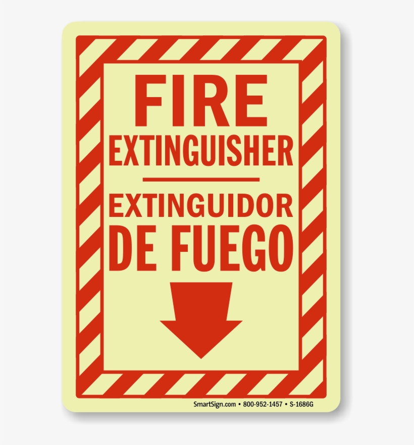 Zoom, Price, Buy - Fire Extinguisher Sign English And Spanish, transparent png #4970508