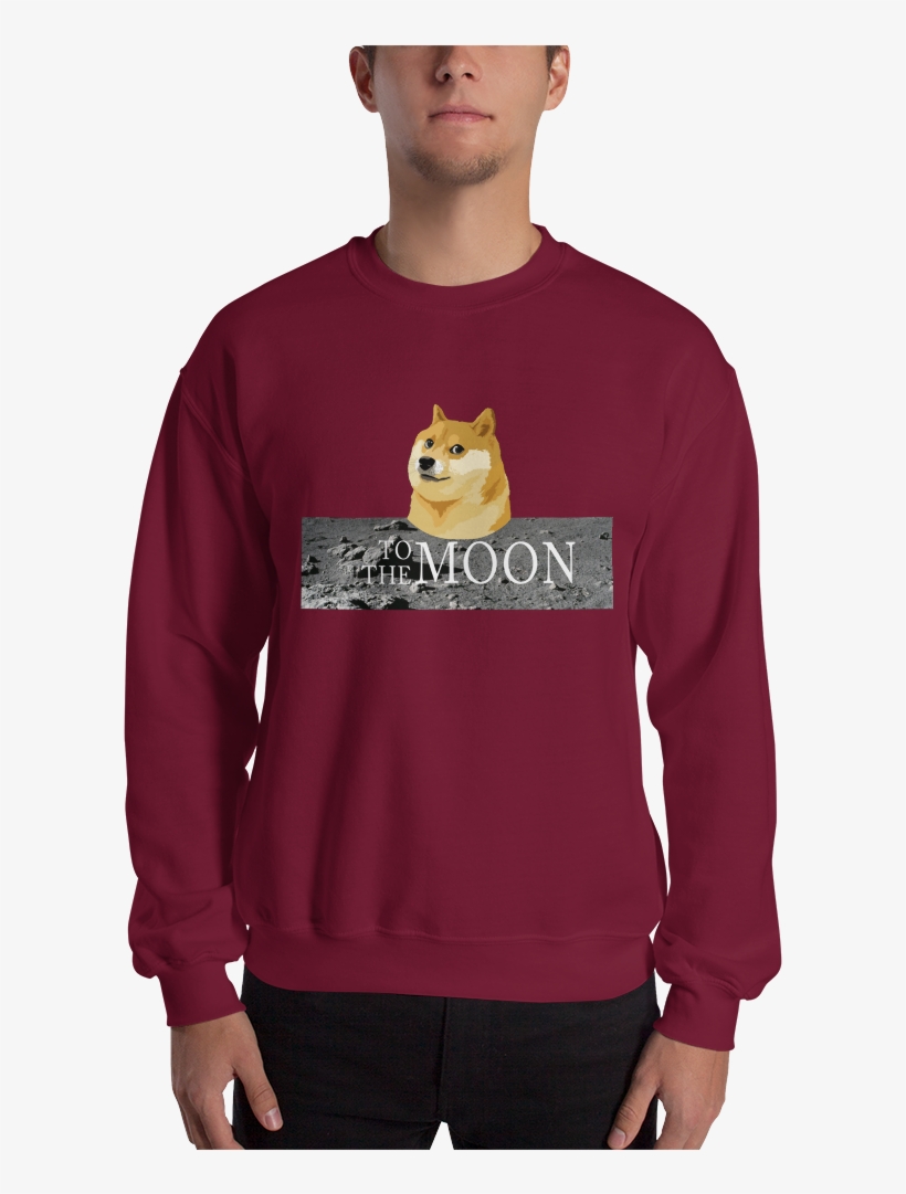 Doge To The Moon Sweatshirt - Sweatshirt, transparent png #4971485