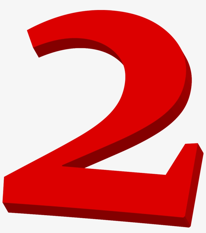 Number 2 Png - Red Number 2 Clipart, transparent png #4971913