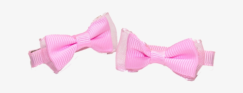 Hair Clip Baby Pink Bow - Barrette, transparent png #4973125