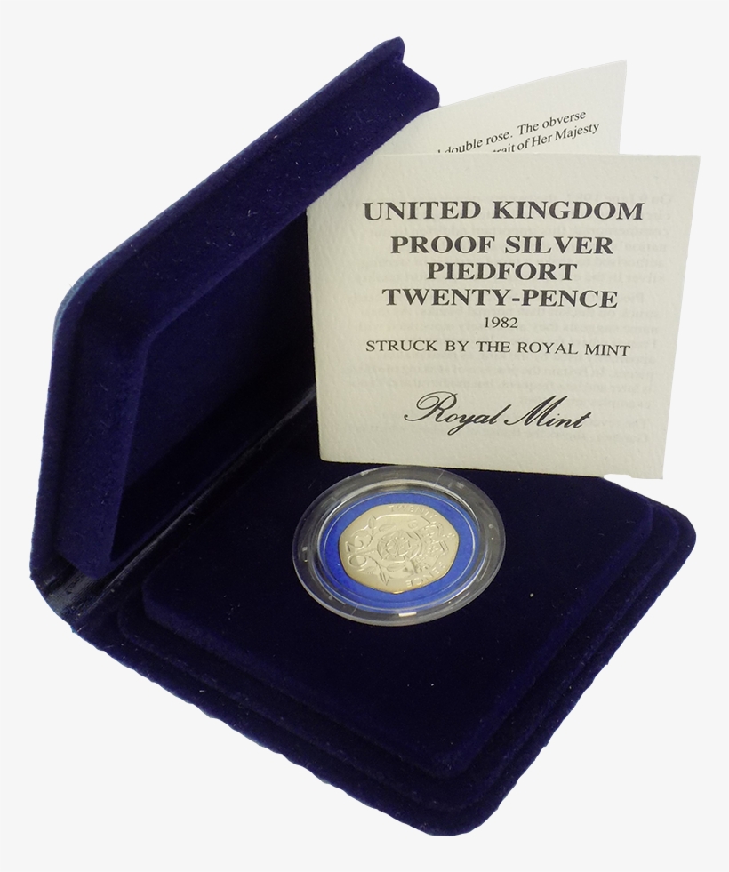 Pre Owned 1982 Uk Twenty Pence Silver Proof Piedfort - Coin, transparent png #4975722