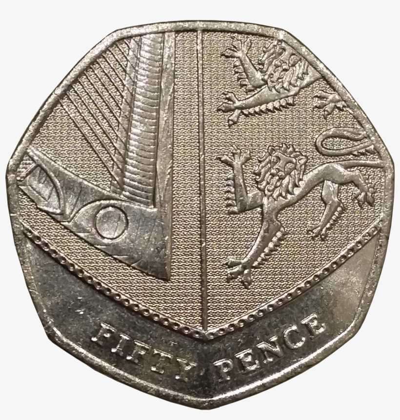 Fichier - 50 Pence - 2015 - Revers - Artifact, transparent png #4975767