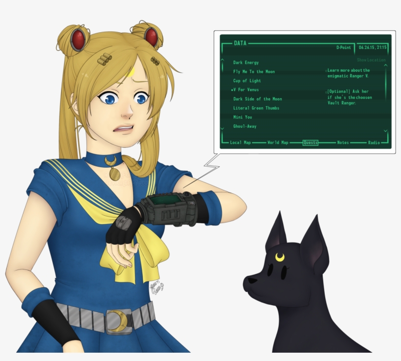 data D-point I - Fallout 4 Sailor Moon, transparent png #4976831