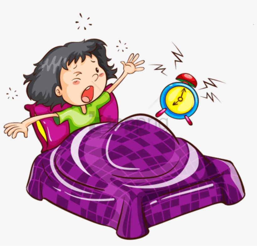 Personnages, Illustration, Individu, Personne, Gens - Cartoon Images Waking Up With Alarm Girls, transparent png #4977320
