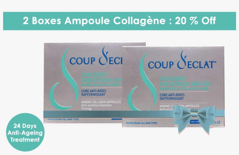 Coup D'eclat Marine Collagen Vials - Coup D'eclat Lifting Ampoules, 0.41 Ounce, transparent png #4977367