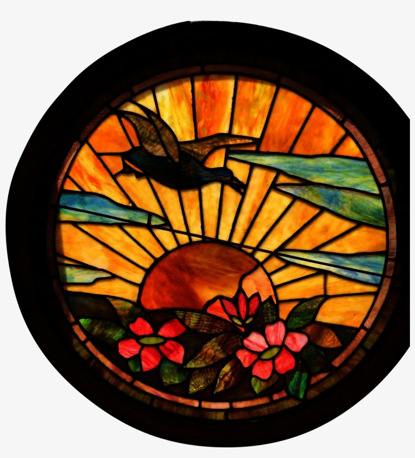 Spectacular Colors In This Scenic Stained Glass Window - Stained Glass, transparent png #4977568