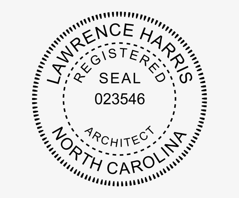 North Carolina Architect Stamp Seal - Corporate Seal Embosser With Year - Custom Corporate, transparent png #4977872