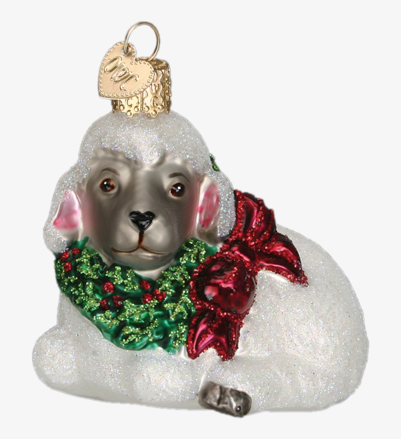 Old World Christmas Little Lamb Glass Ornament - Old World Christmas - Little Lamb Glass Ornament, transparent png #4979803