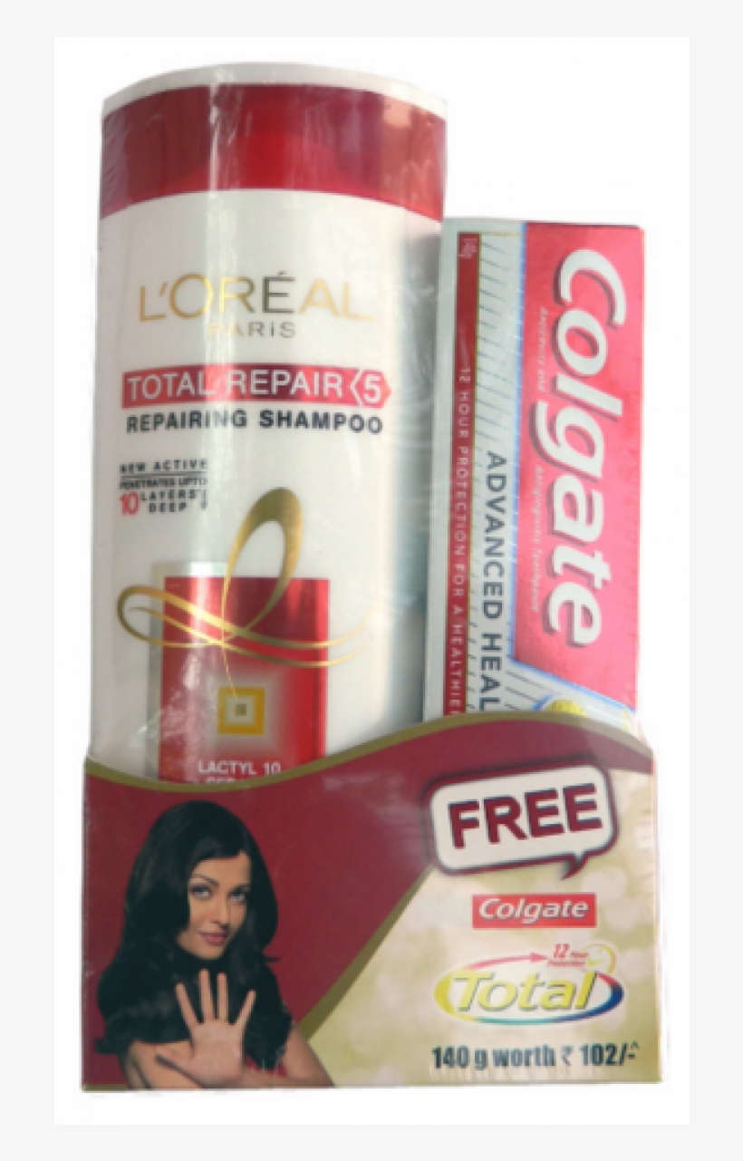 Loreal Paris Total Repair 5 Repairing Shampoo 360ml - Colgate, transparent png #4981726