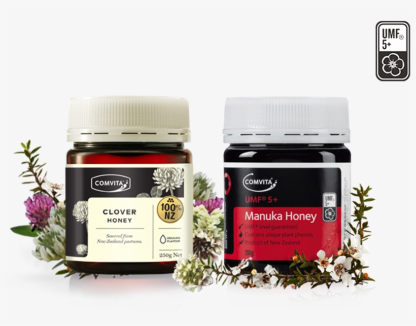 5 Manuka Honey Clover Honey Combo - Comvita Active 5+ Manuka Honey 250g 3, transparent png #4982640