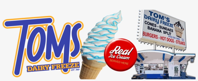 Toms Dairy Freeze Logo - Tom's Dairy Freeze, transparent png #4985534