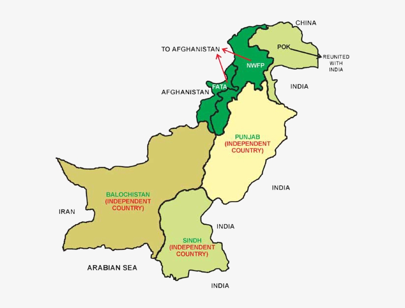 Pakistan Map Png Transparent - Political Division Of Pakistan, transparent png #4986202
