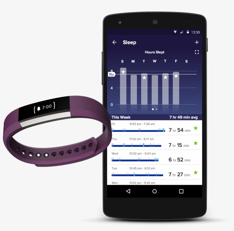 Silent Alarms Fitbit Alta Fitness Wristband Plum / Large Free