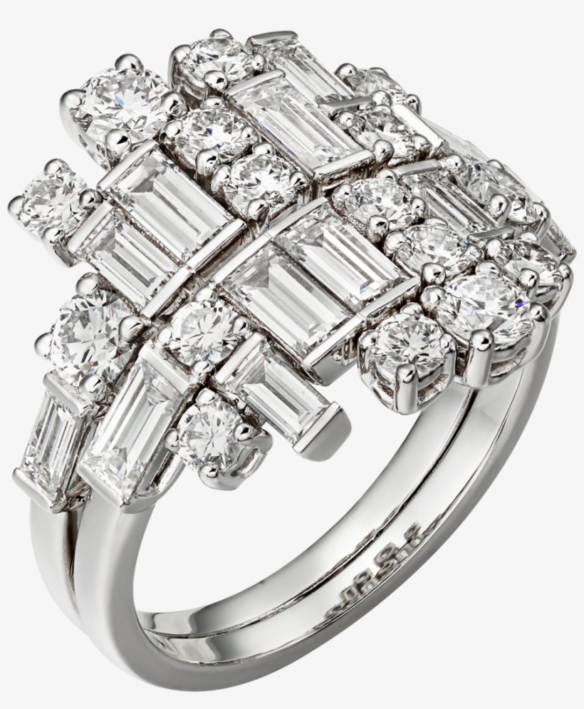 Reflection De Cartier Ringwhite Gold, Diamonds - Art Deco Cartier Ring, transparent png #4988803