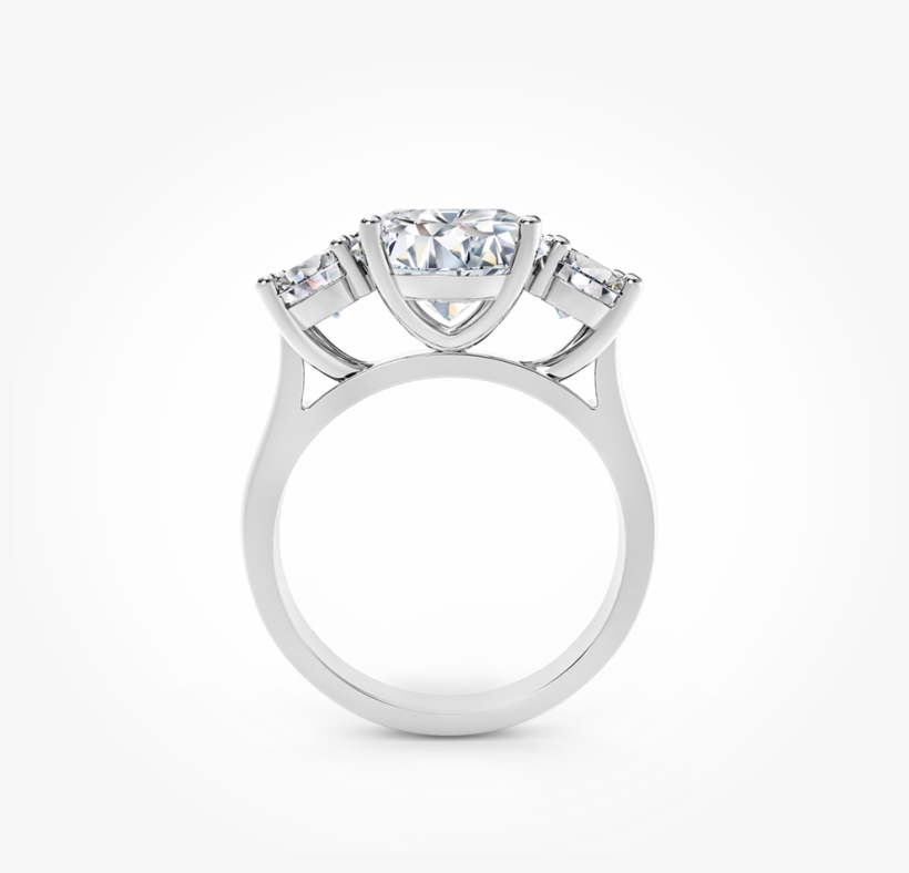 Three-stone Diamond Engagement Ring - Ring, transparent png #4989018