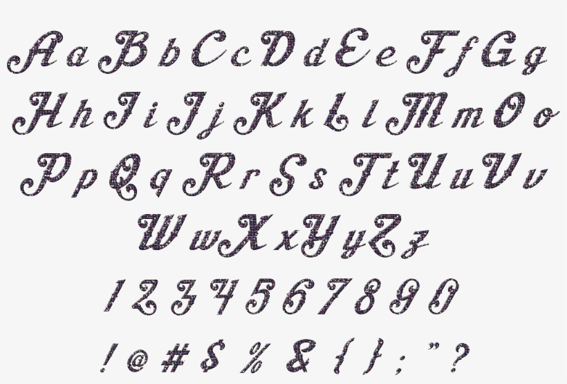 Fancy Handwriting Letters, transparent png #4990982