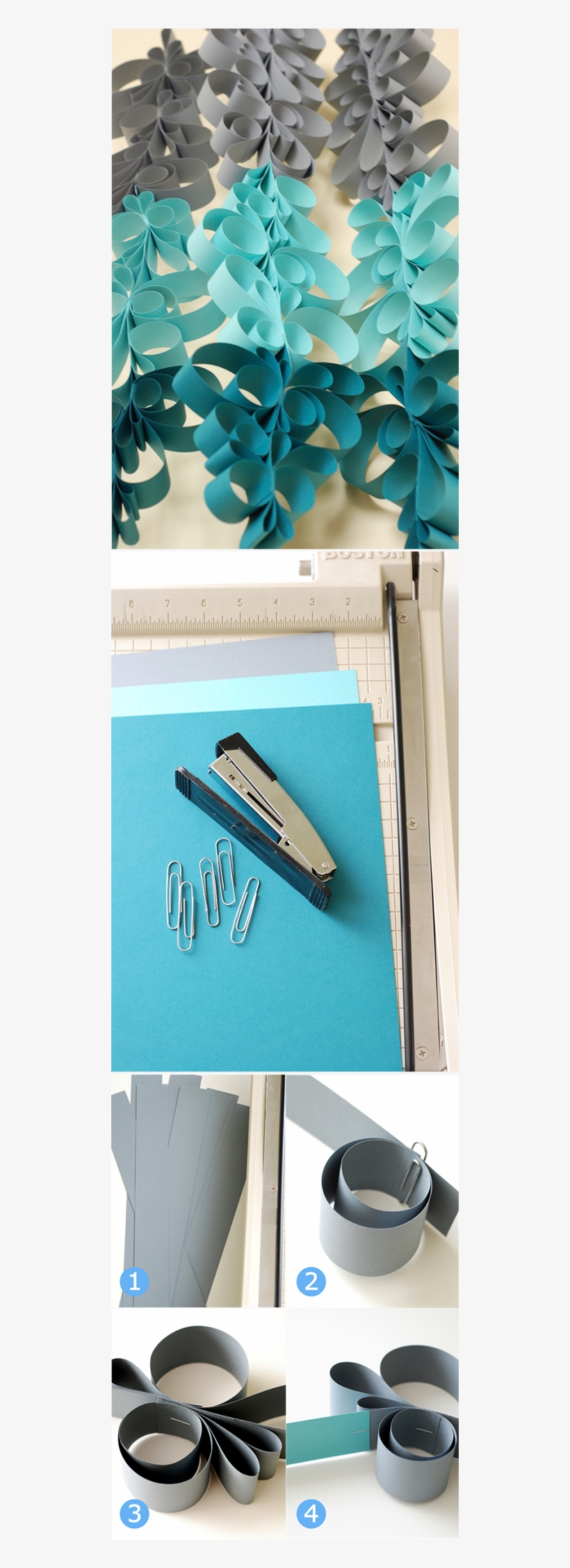 Paper Scroll Garland Tutorial From Bird's Party Blog - Garland, transparent png #4992916