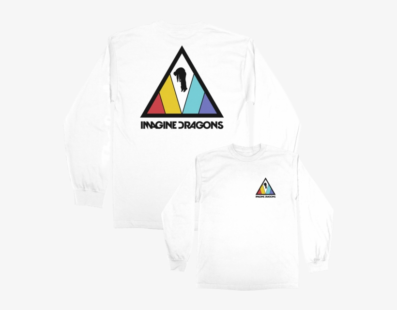 Triangle Logo White Long Sleeve T-shirt Imagine Dragons - Imagine Dragons Evolve Shirt, transparent png #4993431