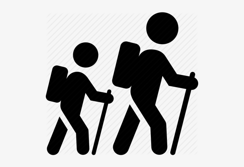 Hikers Silhouette At Getdrawings - Transparent Hike Clip Art, transparent png #4994481