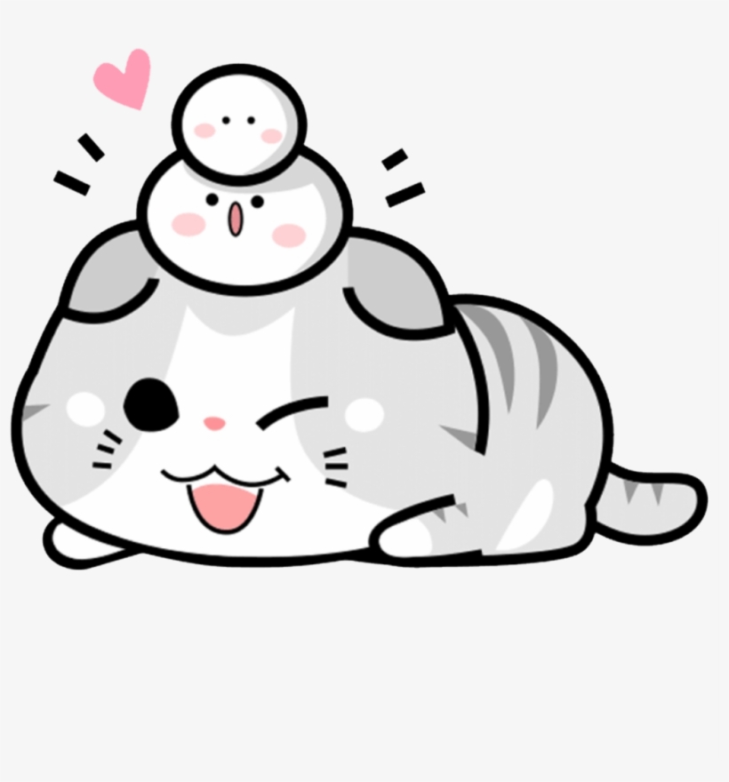 Sticker Kawaii Cute Pink Soft Cat - Cuteness, transparent png #4994875