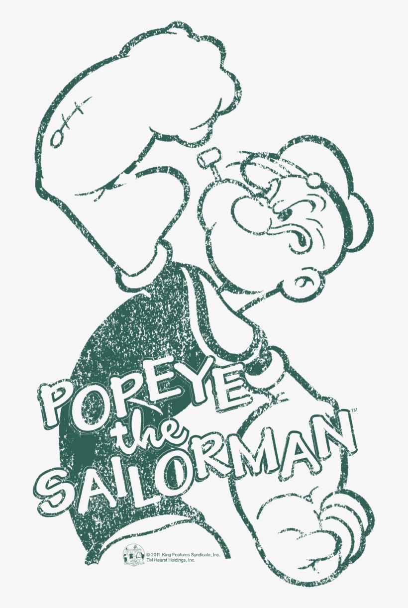 Popeye Spinach Strong Women's T-shirt - Drawing, transparent png #4995143