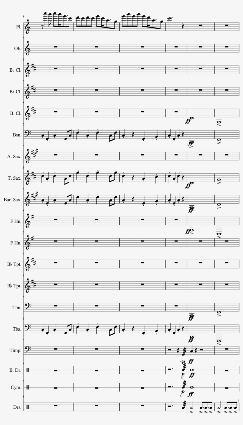 The Jungle Book Theme Sheet Music Composed By John - Clarinet, transparent png #4995738
