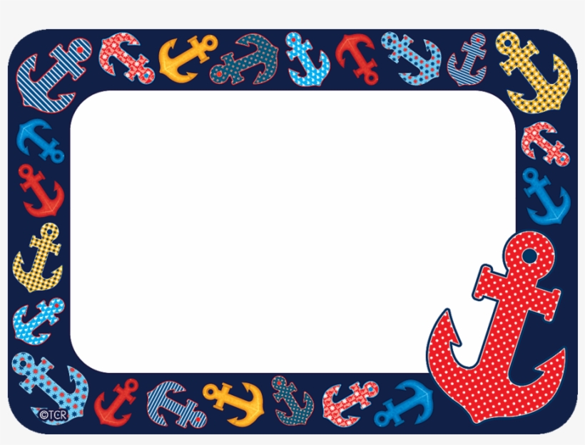 Tcr5491 Anchors Name Tags/labels Image - Nautical Name Tags, transparent png #4996836