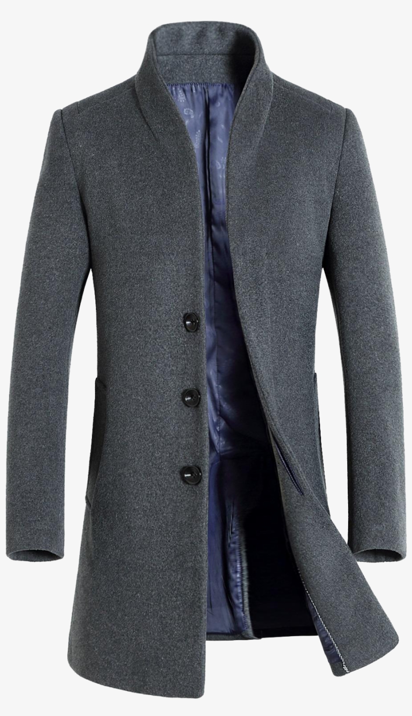 Gabardina Hombre Lana Gris, transparent png #4997229