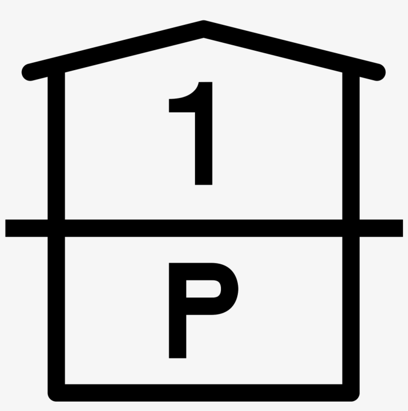 Parking And 1st Floor Icon - Floor Icon, transparent png #4997486