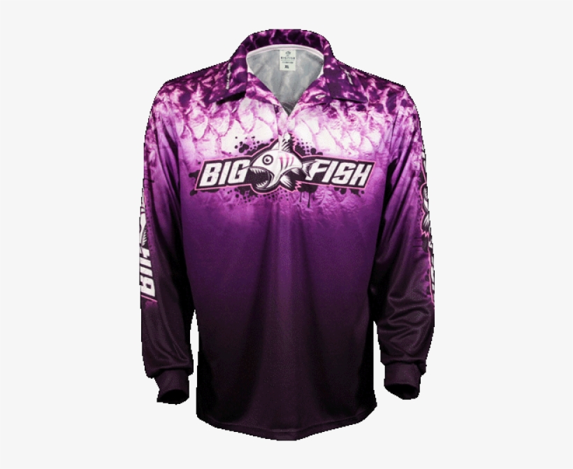 Bigfish Purple Scales Long Sleeve Fishing Sun Shirts, transparent png #4998126
