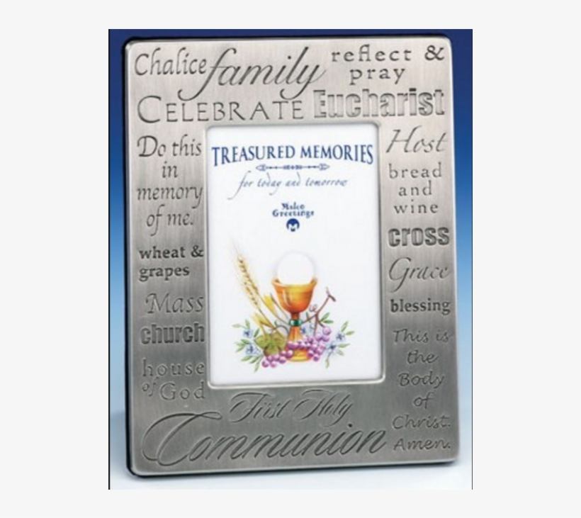 First Communion Pewter Frame, transparent png #4998281