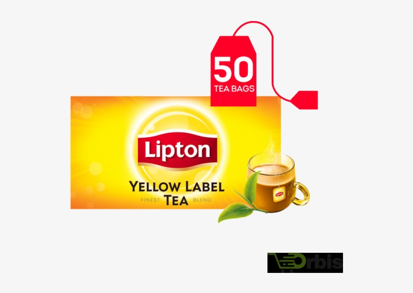 Lipton Yellow Label 50 Tea Bags Unilever - Lipton Tea Bag Png, transparent png #4998730