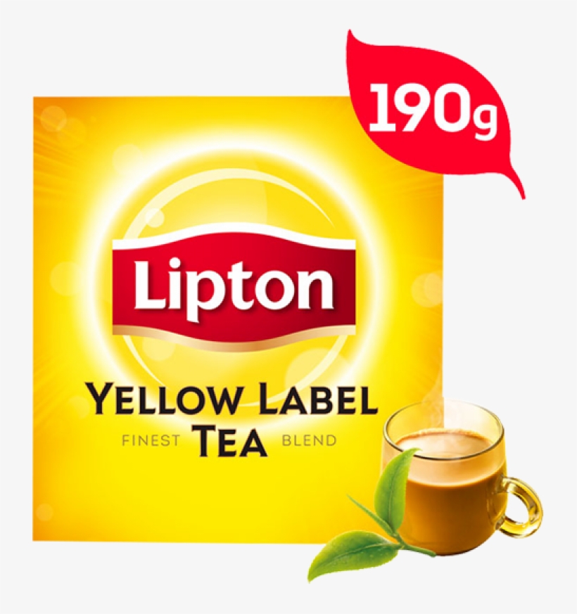 Lipton Yellow Label Black Tea 190 Grams Unilever - Lipton Tea Bag Png, transparent png #4998902