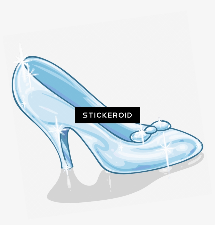 Cinderella Slipper - Glass Shoes Coloring, transparent png #4999056
