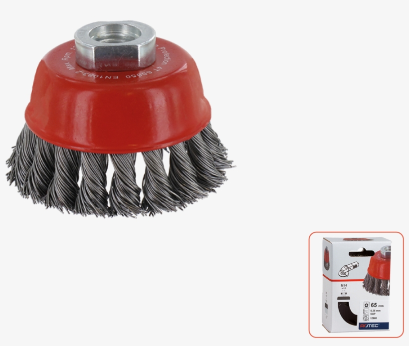 Cup Brush M14 - Topfbürste - Triuso - Ztem65, 65 Mm / 18 Zöpfe, transparent png #4999781